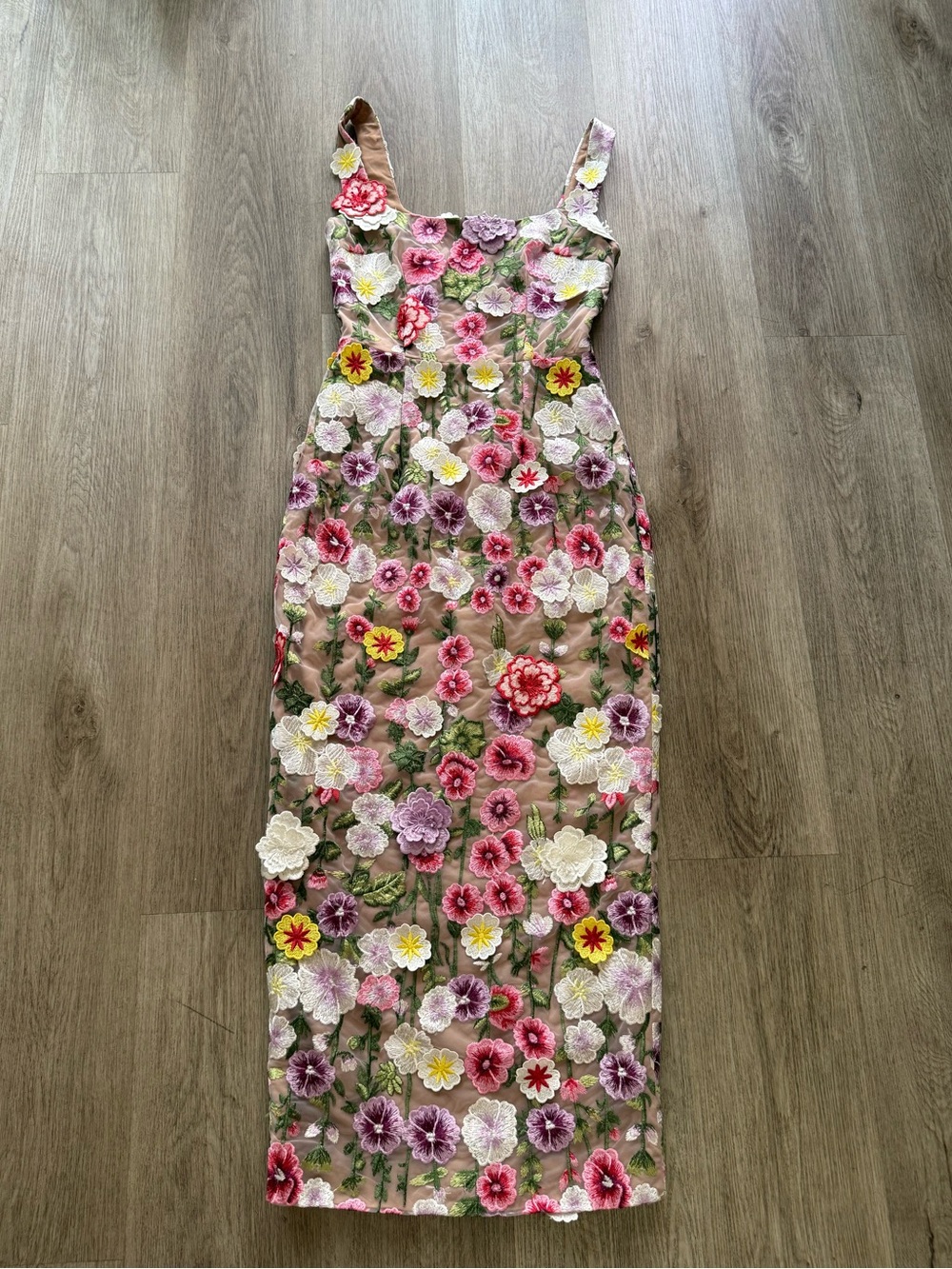 elliatt neve 3d floral applique midi flower cocktail party dress size XS NEW